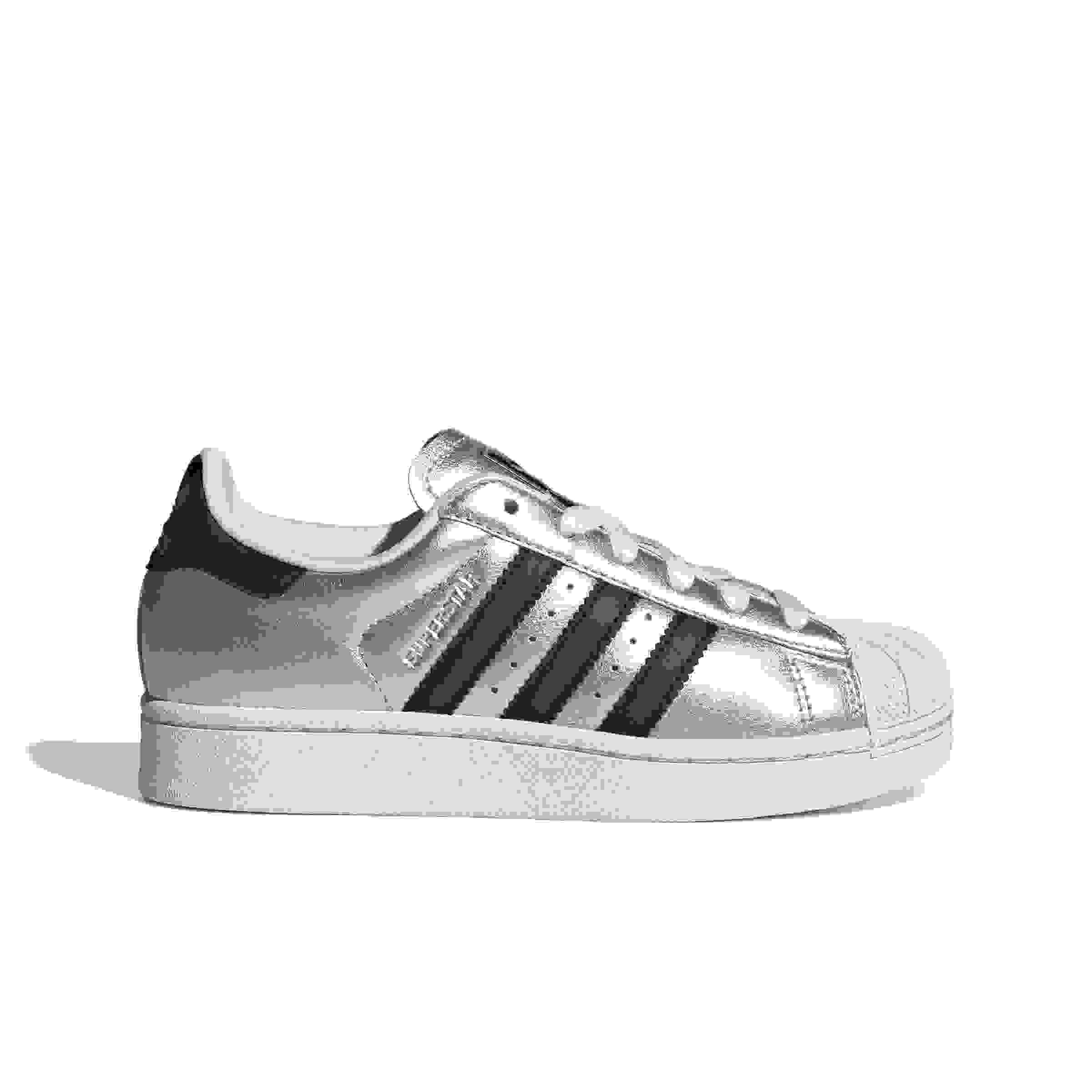 adidas Originals Superstar II Grade School Girls' "Silver Met/Core Black" Shoe